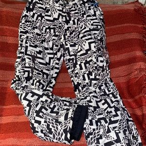 BURTON DRY RIDE SNOWBOARD PANTS SZ MEDIUM GRAPHIC CROSS INK